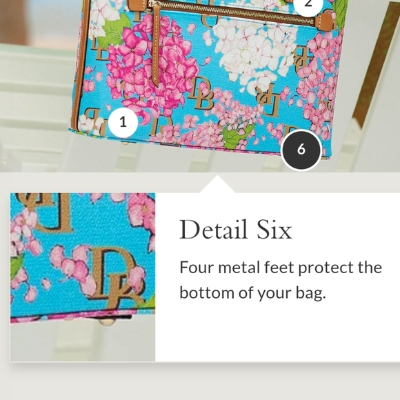 NWT Dooney & Bourke Hydrangea Monogram Shopper - Picture 10 of 15